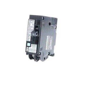 Siemens ‎Q115DF AC 15A AFCI Breaker - Black Dual Circuit Breakers